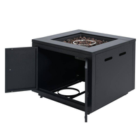 30 In. 40,000 BTU Black Steel Propane Outdoor Fire Pit