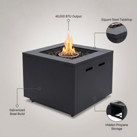 30 In. 40,000 BTU Black Steel Propane Outdoor Fire Pit — Lifestyle