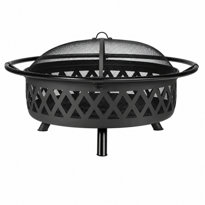 42 In. round Steel Outdoor Patio Wood Burning Fire Pit