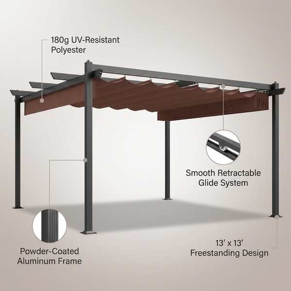 Retractable Pergola Canopy — Lifestyle
