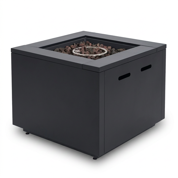 30 In. 40,000 BTU Black Steel Propane Outdoor Fire Pit